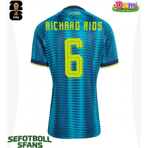 Colombia Richard Rios #6 Bortatröja Kvinnor VM 2026 Kortärmad